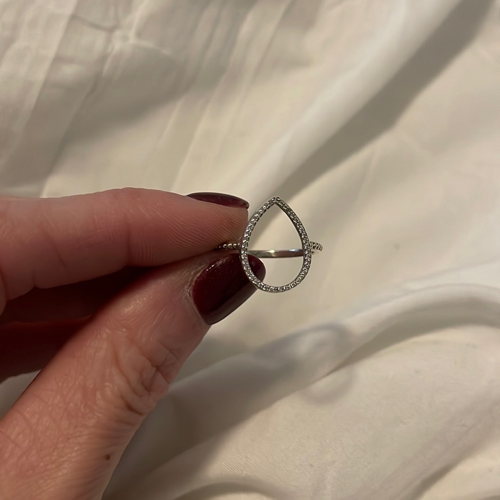 Pandora Tear Drop Ring Makers Mark - image 1